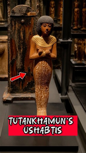 Inside Tutankhamun’s tomb, archaeologists found 413 ushabti statues. #ancientegypt #history