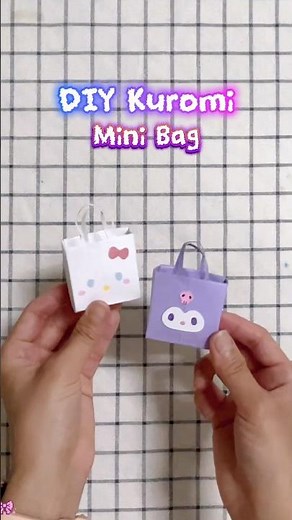 DIY Kuromi Bag💜🤍Try with me✨Easy to make at home #shorts #craft #diy #kuromi #sanrio