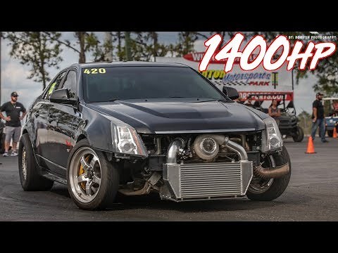 1400HP Cadillac CTSV With HUGE 88MM TURBO Gettin' Rowdy!