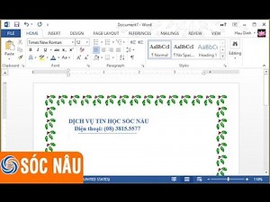 How to create a border in Word 2013