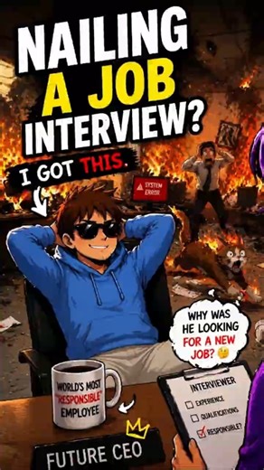 i am very responsible 💀 #interview #jokes #relatable