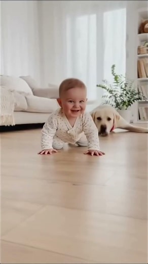 This Golden Retriever's Gentleness With the Baby is Unreal #shorts #dogs