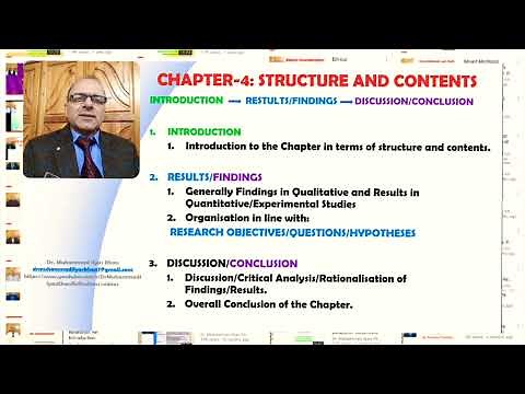 Chapter-4 of a Research Thesis-Findings/Results and Analysis: Structure and Contents