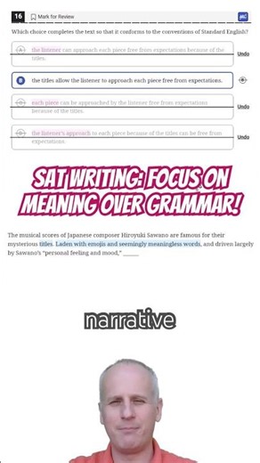 #satwriting : Focus on Intended Meaning over Abstract Grammar for Harder Questions!