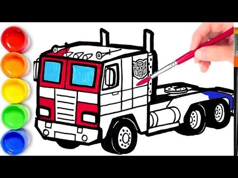 How to draw TRANSFORMERS OPTIMUS PRIME | TRANSFORMERS OPTIMUS PRIME