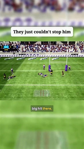 Unstoppable Try-Scoring Run in Rugby League RAW Gameplay