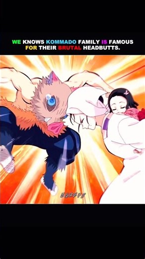 Inosuke's headbutt reason who knows? #demonslayer #anime #kimetsunoyaiba #tanjiro #nezuko