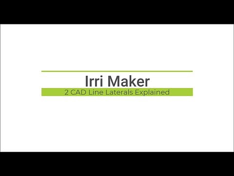 2 CAD Lines Laterals