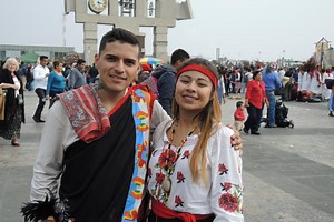 Concheros dance in devotion to Our Lady of Guadalupe