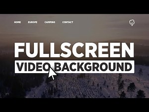 Add FULLSCREEN VIDEO BACKGROUND to Website: Responsive HTML & CSS / No Plugin