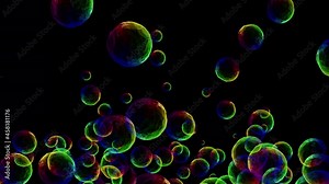 floating bubble particle loop animation