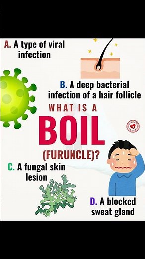 🔥🩹 What is a boil (furuncle)? 🩹🔥 #boils #furuncle #skininfection #dermatology