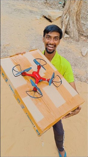 My ball went inside a box lying on the road and I found a drone with a camera. #shorts #viral