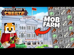 I built a MASSIVE MOB FARM in Minecraft Create Mod
