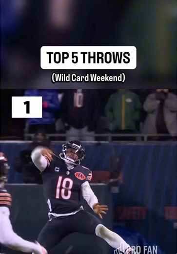 Top 5 Throws from Wild Card Weekend | NFL Playoffs #nfl #nflplayoffs #wildcardweekend