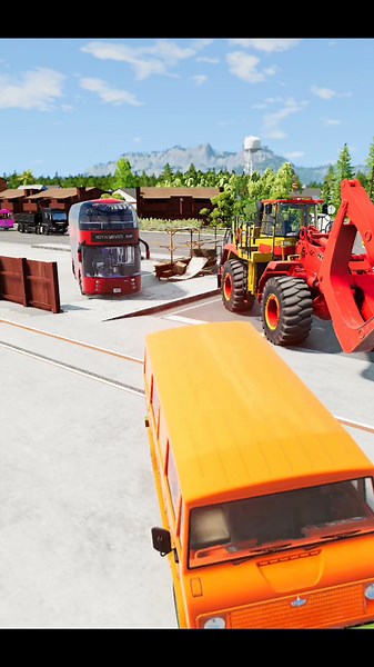 Realistic track Crash Test 🧐💥 BeamNG Drive #beamngdrive #trucks #beamng #車 #carcrash #04