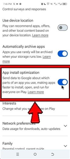 Turn On App Install Optimization