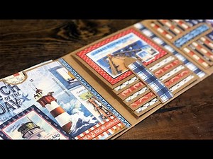 Make a Mini Album with Graphic 45 Paper Collection, Catch of the Day