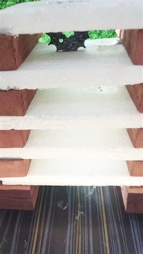 Hot Iron balls vs Styrofoam tower 🔥. #satisfying #shorts #asmr #experiment #usa