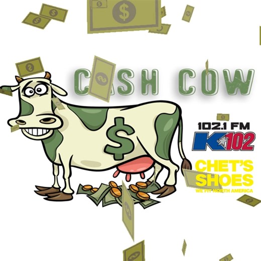 4.3K views · 20 reactions | What would you do with an extra $1,000? The CASH COW is back all day tomorrow with your chance to WIN your share of nearly $455,000 cash! Powered by @Chet's Shoes | K102 | Facebook