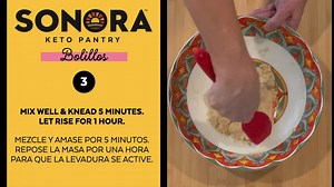 Sonora Bolillos Keto Bread Mix | Mexican Keto Buns, Rolls and French Bread Baking Mix | Low Carb Flour, Low Sugar, Bread Machine Mix (9.6oz -Makes 8 Rolls)