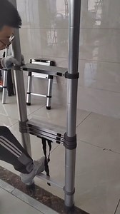 VEVOR Telescoping Ladder, 15 FT Aluminum One-Button Retraction Collapsible Extension Ladder, 400 LBS Capacity with Non-Slip Feet, Portable Multi-Purpose Compact Ladder for Home, RV, Loft, ANSI Liste