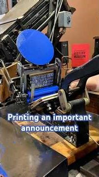 Printing an announcement from the print shop at the Sacramento History Museum