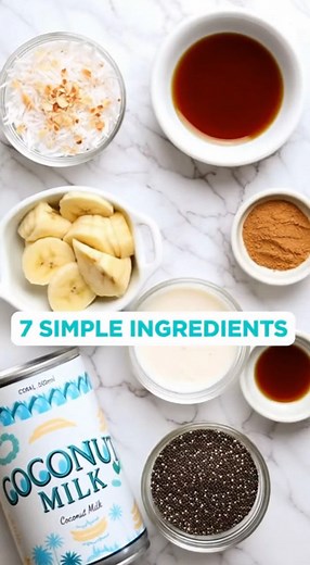 - Banana Chia Pudding with Coconut Milk - Creamy, dreamy, and naturally sweet, Banana Chia Pudding with Coconut Milk is the perfect make-ahead breakfast or snack! Ingredients: - 1 ripe banana - 1 cup canned coconut milk (full fat or light) - 3 tablespoons chia seeds - 1/2 teaspoon vanilla extract - 1/4 teaspoon cinnamon (optional) - Pinch of salt - Optional toppings: sliced banana, shredded coconut, granola, or nuts Directions: **1.** In a blender or mixing bowl, mash or blend the ripe banana un