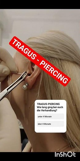 🔥TRAGUS - PIERCING🔥Eines der beliebtesten Piercings am Ohr