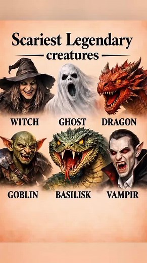 😱 Scariest Legendary Creatures | Nightmares from Ancient Legends #ScaryCreatures #LegendaryCreatures #AncientLegends #fyp #foryou