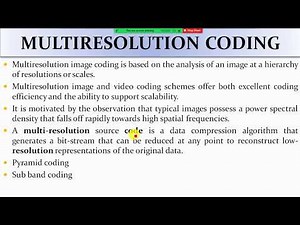 MULTI RESOLUTION CODING IN IMAGE COMPRESSION