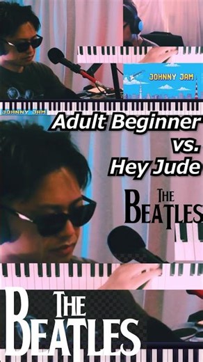 Hey Jude - The Beatles | My Adult Piano Journey (Chord & Inversion Practice)【Johnny JAM🎸】#shorts
