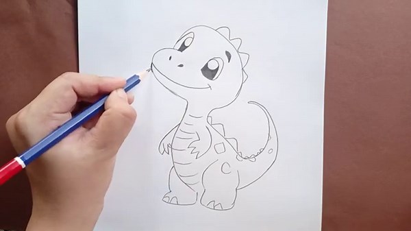 How to Draw Dinosaur Step By Step || dinosaur drawing for kids || Drawing Tutorial