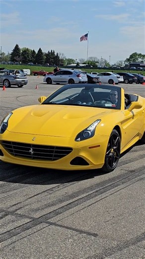 12K views · 166 reactions | Ferrari California Yellow Car Drive By Engine Sound M1 Concourse Cars and Coffee 2024 | Casey Faitel | Facebook