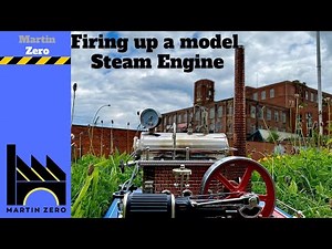 Firing up Wilesco model Static steam engine