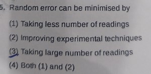 Question: How can random error be minimized?Choose the correct... | Filo