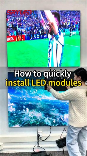 How to quickly install LED modules @yungreece #SRYLED #ledmodule #leddisplay #videowall #SRYLED