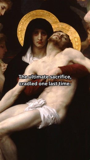 "Pieta" (1876) by William-Adolphe Bouguereau #art #painting #arthistory