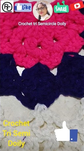 crochet tri Semicircle Doily #diy #youtubeshorts #browsefeatures #shortsfeed #ytshorts #crochet