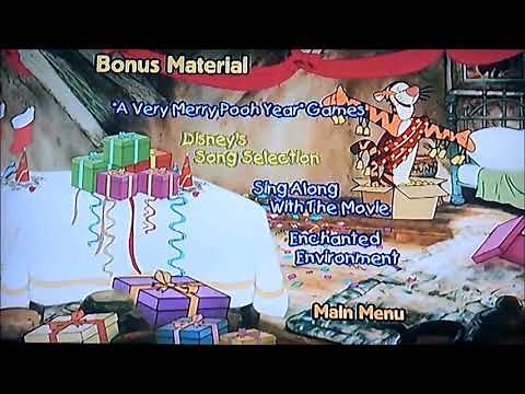 DVD Menu Walkthrough to Winnie the Pooh A Very Merry Pooh Year