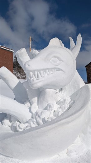 Visit Keweenaw on Instagram: "✨ ICYMI: Heikinpäivä Snow Sculpture Invitational 2026! Absolutely incredible how an 8x8x8 block of snow can spring to life! Check out this year's champions in person on Hancock's Quincy Green! #MichiganWinter #keweenaw #coppercountry #michigansupperpeninsula #puremichigan"