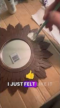 DIY Dollar Tree mirror! Create rustic farmhouse decor with this secret ingredient. See full video..