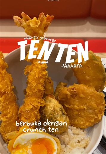 menu berbuka yang komplit dan enak, apalagi ada gorengannya, makin oishiiii 🍤🥓🍚 mampir sebentar yuk! : 🏠 TenTen @Tenten Tempura House 📍 Cabangnya ada tiga 1. Lotte Mall Ciputra World Lt. 3, DKI Jakarta 2. Margo City Depok Lt. LG, Jawa Barat 3. Summarecon Mall Bekasi 2 Lt. 2, Jawa Barat ⏰ 10:00 - 21:30 💸 Rp 12.000 - 212.000 Captured with Iphone 11 | Edited on CapCut #tenten #makananbukapuasa #kulinerjakarta #japanesefood #mampirsebentar