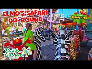 Ride Elmo’s Safari Go-Round in Sesame Street Safari of Fun at Busch Gardens (Jan 2026) [4K]