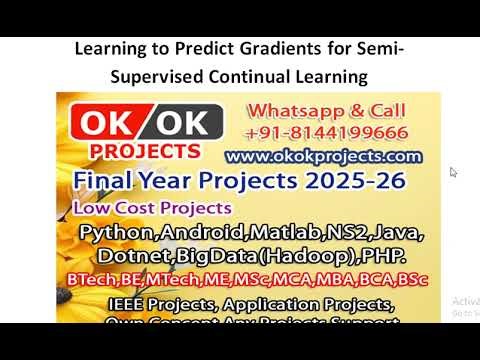 Learning to Predict Gradients for Semi Supervised Continual Learning