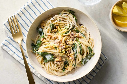 This Lemony, Creamy Goat Cheese Pasta Is Ready in 20 Minutes