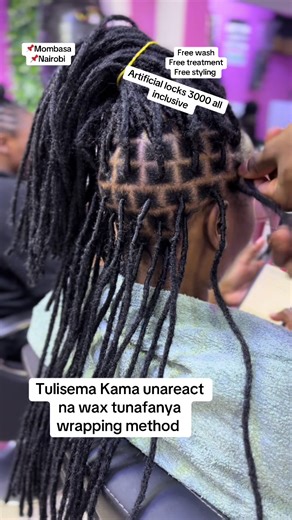 Kama unareact na wax tunafanya wrapping method Call 0716020784 #SpringTwists #ProtectiveStyles #fyp #SadaBeautyParlour #artificiallocks