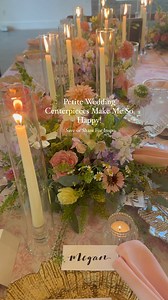 These petite head table centerpieces made a big impression as I have heard! 🥰 This also means you don’t always have to go big to make an impression! There were 4 sizes in this wedding, with one slightly bigger for the guest rounds and larger for the talls. Be sure to save or share for later inspo! These are only sneak peeks as I’m working on a full video soon! Also, if you saw yesterday’s reel, those are the the larger flower version of these with slight design changes and a lot more roses. 🌸�