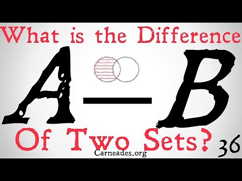 What is the Difference of Two Sets? (A-B)
