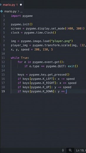 Move a Sprite in Pygame